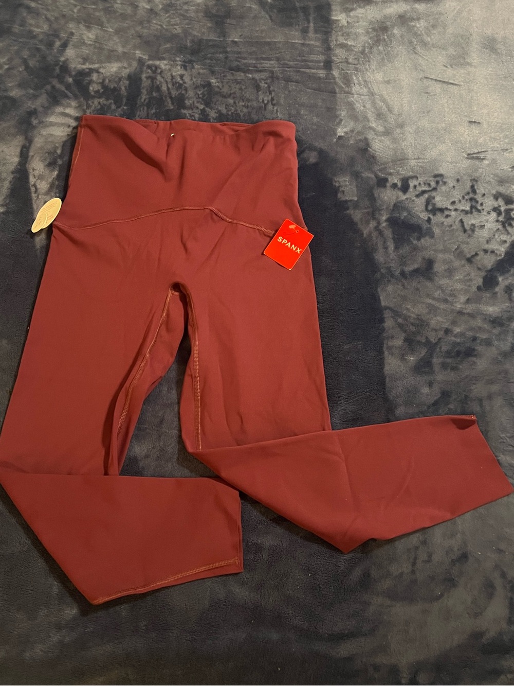 SPANX Wine-Colored High-Waist Booty Boost Sculpting Leggings